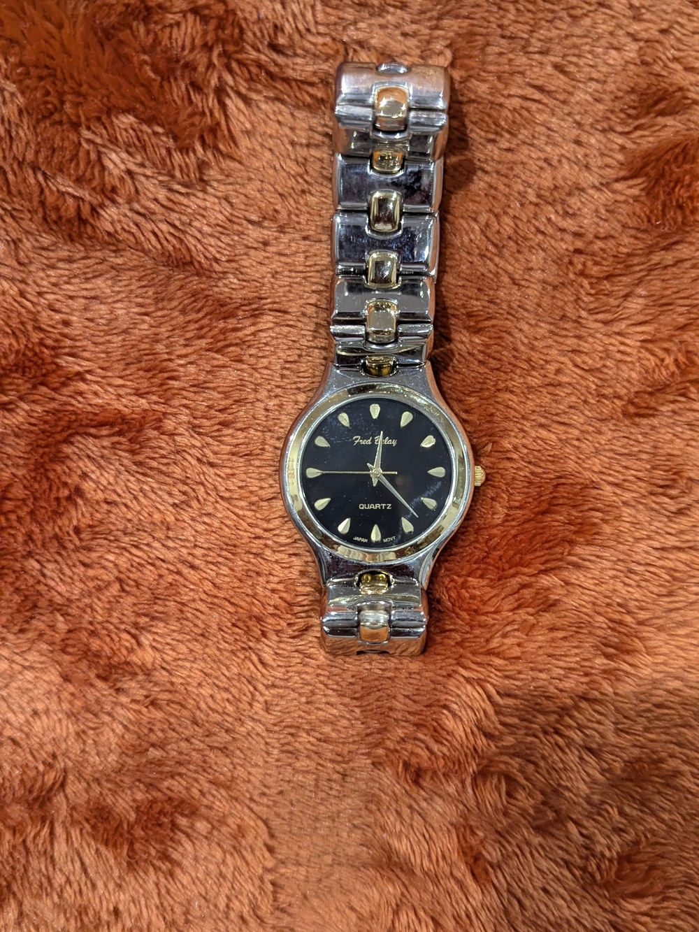 Pierre Cardin Two-Tone Black Dial Women's-Style Bracelet Watch